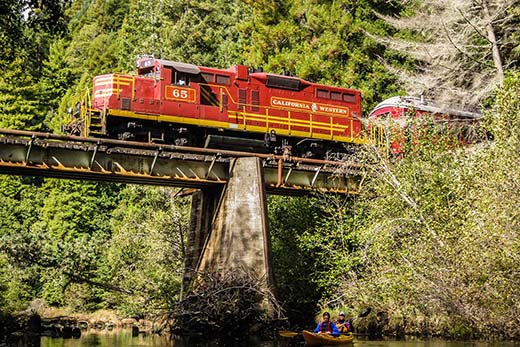 Diesel-Electric Train from Willits