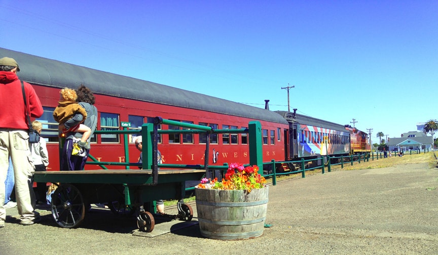 Skunk Train at Fort Bragg Depot